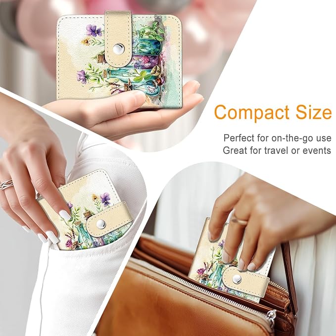Magic Bottle Floral Small Photo Album for 2x3 In Films, 56 Pocket | Mini Cute Picture Book, Wallet Size, for Polaroid Fujifilm Instax Mini Instant Camera Printer, Kpop Photocard Binder Holders - Image 6