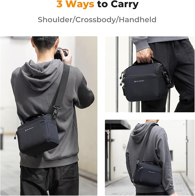 K&F CONCEPT Camera Sling Bag Small Crossbody Case | For DSLR/SLR Camera, Cute & Compact, Shoulder Photography Bags, Compatible for Canon/Nikon/Sony, BS09 - Image 5