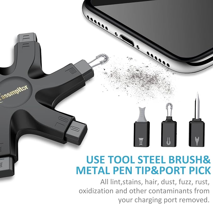 iPhone Cleaning Kit for Charging Port Cleaner,Lightning Charger Connector | Speaker Cable,AirPod Pro Cell Phone，Cleaning Putty，Repair Restore Tool,Thin Cleaning Brushes,Microfiber Cloths,Port Pick - Image 6