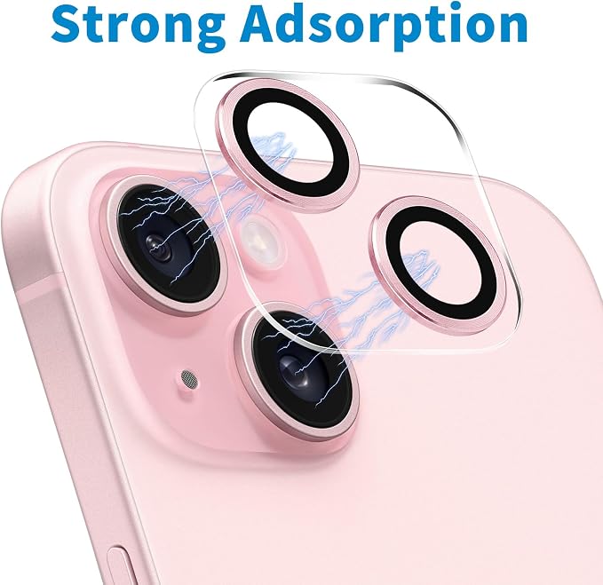 Dengduoduo 3 Pack Tempered Glass Camera Lens Protector for iPhone 15 6.1" & for iPhone 15 Plus 6.7", Ultra HD, 9H Hardness, Anti-Scratch, Case Friendly, Easy to Install [No Affect on Night Shots] - Image 4