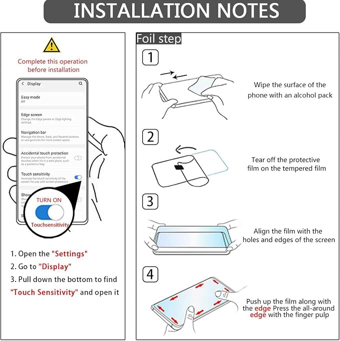 [2+2 Pack Galaxy S22 Ultra Screen Protector, 9H Tempered Glass Scratch Resistant, Ultrasonic Fingerprint Support, For Samsung Galaxy S22 Ultra 5G 6.8 Inch Glass Screen Protector - Image 7
