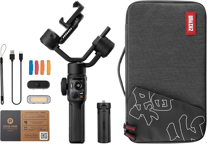 ZHIYUN Smooth 5S AI Pro Gimbal Stabilizer for Smartphone 3-Axis Phone Gimbal with AI Tracker, Magnetic/Built-in Fill Light, Storage Bag, iPhone Stabilizer for Video Recording Filming Vlogging | 3-Axis Phone Gimbal, Magnetic/Built-in Fill Light, Storage... - Image 9