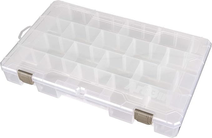 ArtBin Large Solutions Box Clear Art & Craft Organizer with Dividers - Plastic Storage Case for Convenient and Versatile Storage - Ideal for Various Craft Supplies | 20 Removable Dividers, 14.125 x 9 x 2 Inches, Secure Latches, Stackable, Clear Durable... - Image 2