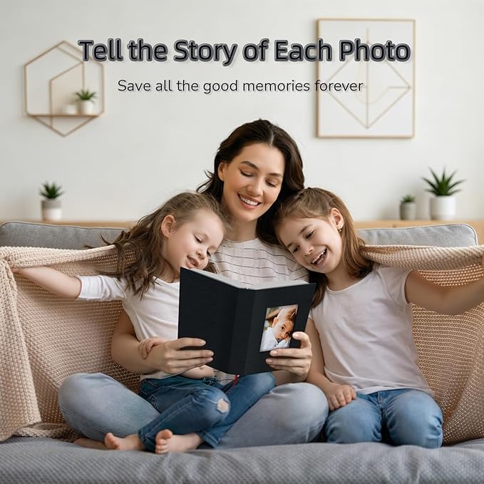 Popotop Photo Album 4x6-300 Photos Linen Cover Photo Books with 300 Horizontal Pockets,Slip-in Picture Albums for Family Wedding Anniversary Baby Vacation Pictures - Image 6