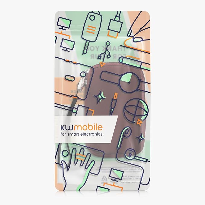 kwmobile Universal Phone Pouch Size M - 5.5" - Neoprene Smartphone Pouch with Zip - Water-Repellent Mobile Phone Case - Sleeve in Berry - Image 7