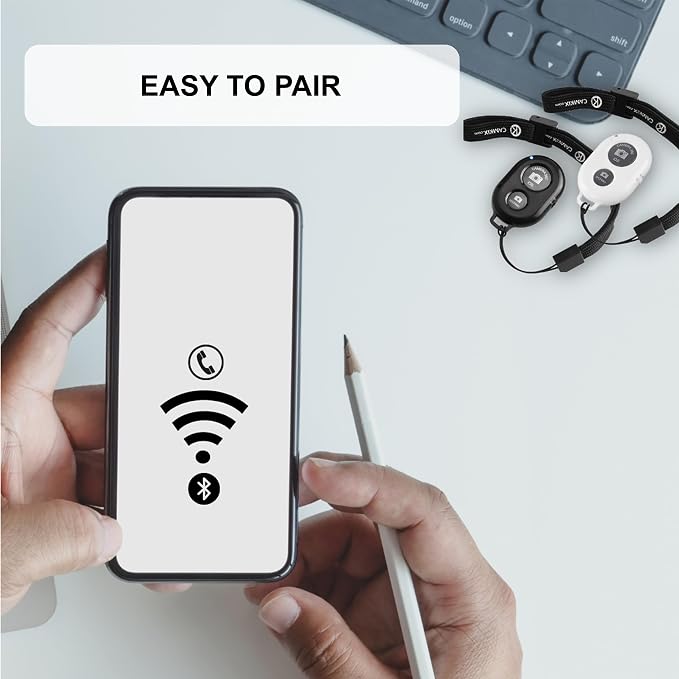 2X CamKix Camera Shutter Remote Control with Bluetooth Wireless Technology - Create Amazing Photos and Videos Hands-Free - Works with Most Smartphones and Tablets (iOS and Android) - Image 7
