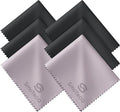 6 Pack Premium Microfiber Glasses Cleaning Cloths - Ultra Soft & Scratch Free for Eyeglasses, Sunglasses, Camera Lenses, Tablets & Screens - Washable & Reusable by SmoTecQ