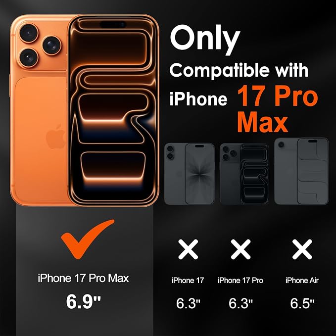 ivoler Camera Lens Protector for iPhone 17 Pro Max 6.9", 4-Pack | Screen Protector Tempered Glass[Case Friendly][New Version], for iPhone 17 Pro Max Scratch-Resistant,Clear+Black Circle - Image 2