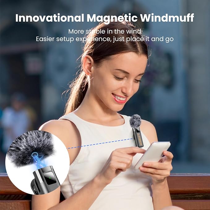 Wireless Lavalier Microphone for iPhone, Noise Cancelling | Crystal clear audio with noise reduction, plug and play with Lightning connector, perfect for TikTok and vlog - Image 7