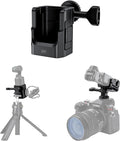JJC 3-in-1 Expansion Adapter Cage for DJI Osmo Pocket 4 3 and Xtra Muse | Tripod Mount Hot Shoe Extender Converter, 1/4-20 Stick Handle Bracket Accessories, with Action Camera Port & Cold Shoe Holder by JJC