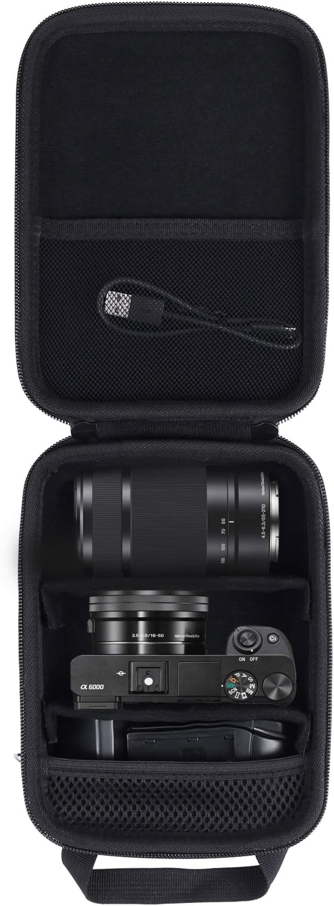 Aenllosi Hard Case for Sony Alpha a6000/a6300/a6400/a6500/a6600 Camera | Black, EVA case for a6700 Mirrorless Digital Camera, Water-resistant Impact-resistant design, carry handle, Case only by Aenllosi