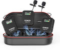 SYNCO G2A2PRO Wireless Lav Mic with Charging Case for Camera USB-C Android | 24Bit Reliable Camera Microphone for Content Creation, 656ft Professional Lavalier Microphone, Podcast Interview Vlogging Mic by SYNCO