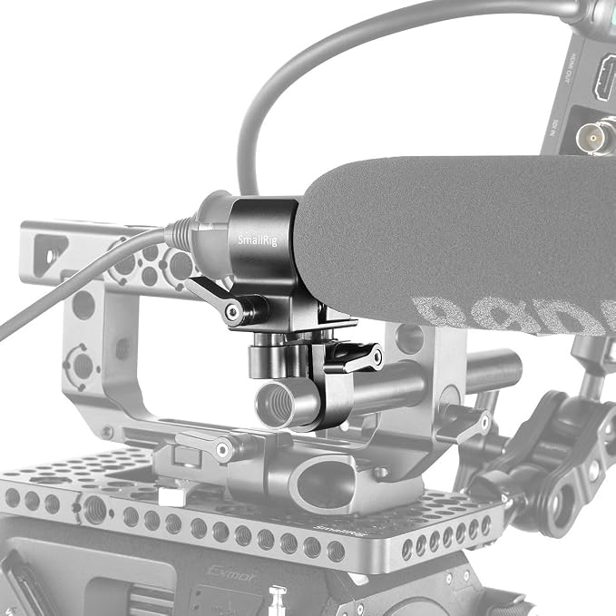 SmallRig Universal Shotgun Microphone Mount for 19-25mm Diameter with Elastic Silica Gel, Shockproof and Noise Absorption 1993B - Image 5