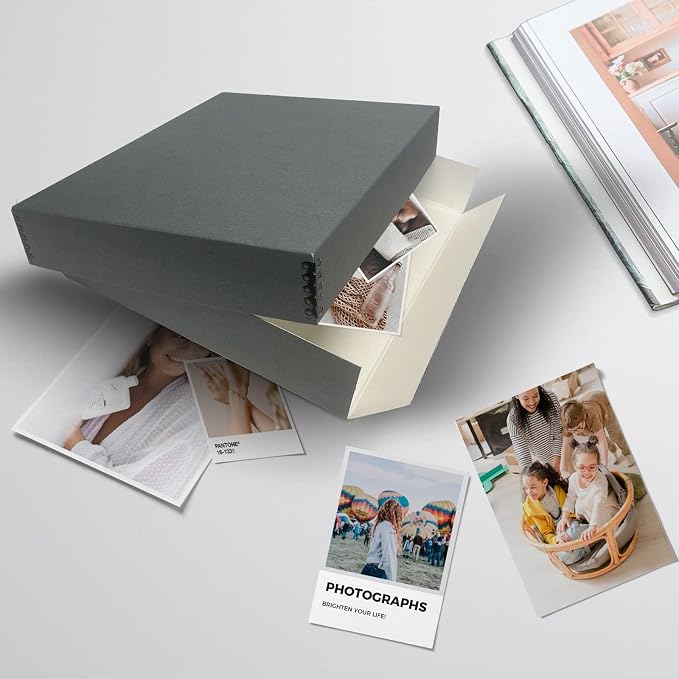 Lineco Museum Archival Storage Box, Drop Front, 14.75x18.75x3 in, Gray | Acid-Free with Metal Edge, Preserves Picture Longevity, Organize Photos, Newspapers, Prints, Documents, Crafts, DIY - Image 7