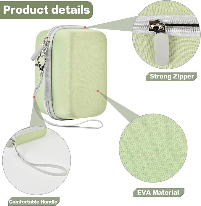 Digital Camera Case Compatible with KODAK EKTAR H35 H35N Half Frame Film Camera, Storage Holder Organizer for Kodak Ultra F9 M35 M38 Paper Shoot kamera, 35mm Film Rolls (Box Only) - Green | Camera and 35mm Film Rolls Storage, Mesh Pocket for Small Acce... - Image 4
