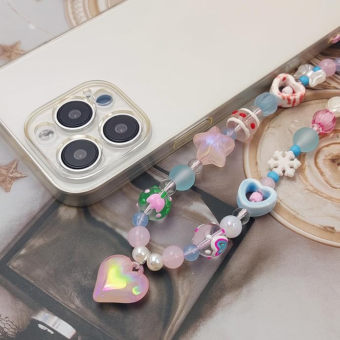cioatu Phone Charms Cute Cherry Butterfly Cell Phone Lanyard Strap Wrist Strap for Bag Airpods Camera Pendants Decor - Image 5