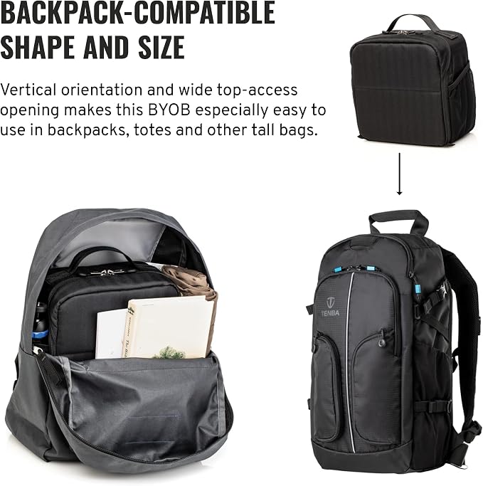 Tenba BYOB 9 DSLR Backpack Insert - Turns any bag into a camera bag for DSLR and Mirrorless cameras and lenses – Blue (636-623) - Image 4