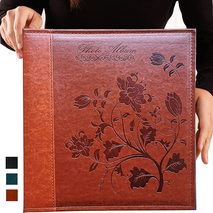 4x6 Photo Album 600 Pockets, Extra Large Capacity Picture Album with Vintage Leather Cover, Family, Baby, Wedding Album (Red Brown) by Totocan