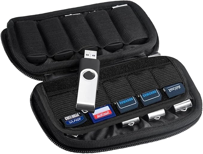 USB Flash Drive Case 20 Slots with Labels TATMOHIK USB Storage Case Thumb Drive Holder case USB Organizer Storage Bag Electronic Accessories Organizer for 10 Memory Cards and 10 USB Memory Sticks,Blue - Image 8