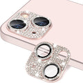 for iPhone 13 & iPhone 13 Mini Camera Lens Protector, Bling 3D Rhinestone Sparkle Diamond 9H Tempered Glass Camera Cover Anti Scratch Shockproof Lens Screen Full Protective Cover by Hsefo