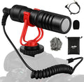 Moukey MCM-1 Camera Microphone, Video Mic with Shock Mount and Windshield, Professional Vlogging Kit for iPhone, Android Smartphone, DSLR Camera & Camcorder, Battery-Free Shotgun Mic by Moukey