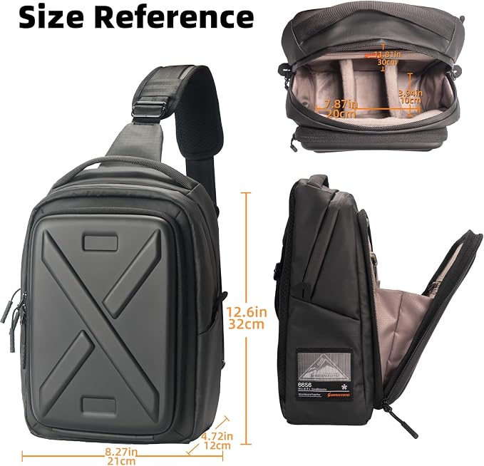 Besnfoto Camera Hard Shell Case Crossbody Camera Sling Bag Small Waterproof Photography Bag for Mirrorless and DSLR Cameras - Image 4