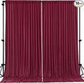 40ftx10ft Wrinkle Free Burgundy Backdrop Curtain - 10 Feet Photography Backdrop Drapes, Silky Polyester Back Drop Cloth for Wedding Baby Shower Balloon Arch Background by Unknown