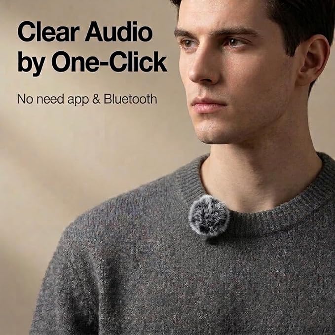 2Pack Wireless Lavalier Microphone for iPhone iPad Android with Charge Case, Mini Clip/Magnetic Microphones for Lightning/USB-C Video Recording, Vlogging, YouTube, Interviews, 100FT - Image 2