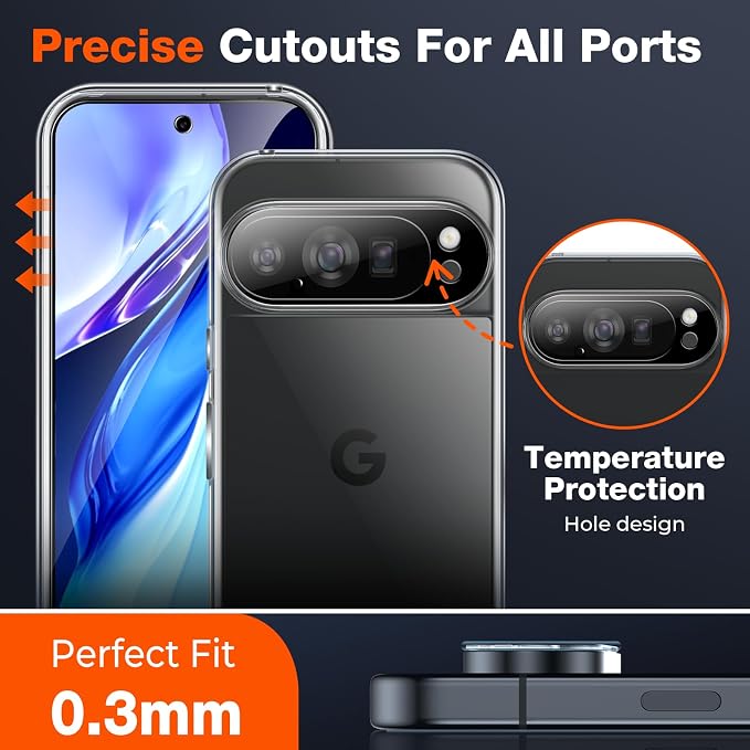 LK for Google Pixel 10 Pro Screen Protector+Camera Lens Protector | Tempered Glass Fit Lens Cutouts Ports, one second Fingerprint Unlock, 0 Bubble, with Easy Installation Tool - Image 7