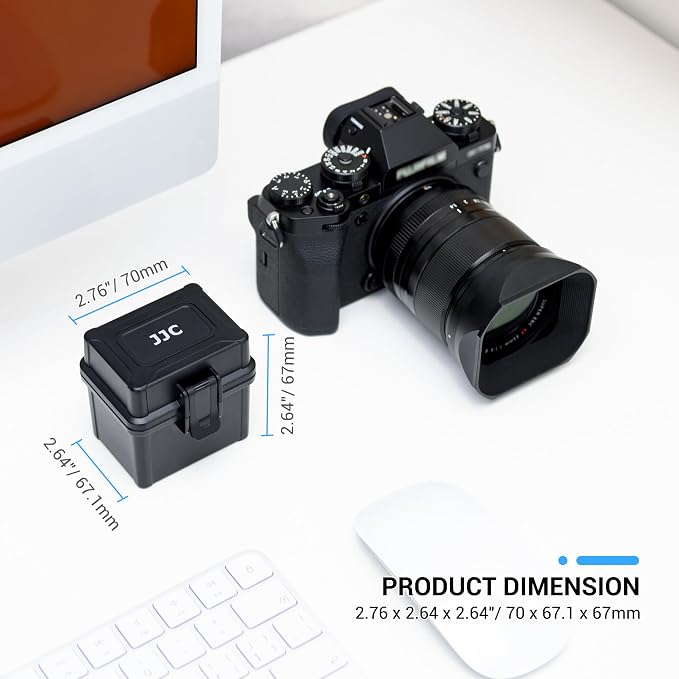 JJC Portable Camera Battery Memory Card Case,Battery Holder Organizer Box for 2x Canon LP-E17 LP-E12 LP-E10 Fuji NP-W126 NP-W235 Nikon EN-EL14A EN-EL25 Sony NP-FZ100 NP-FW50 DMW-BLG10 Battery and More - Image 5