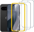 ivoler Screen Protector for Google Pixel 11/11 Pro Tempered Glass 3-Pack | with [Easy Installation Frame], Anti-Scratch Case Friendly Clear HD Film for Google Pixel 10 / Pixel 10 Pro 6.3 inch by iVoler