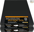 Lineco Drop Front Archival Storage Box, 8.75x10.75x1.5 in, Black, 2 Pack | Acid-Free with Metal Edge, Preserves Picture Longevity, Organize Photos, Newspapers, Prints, Documents, Crafts, DIY by Lineco