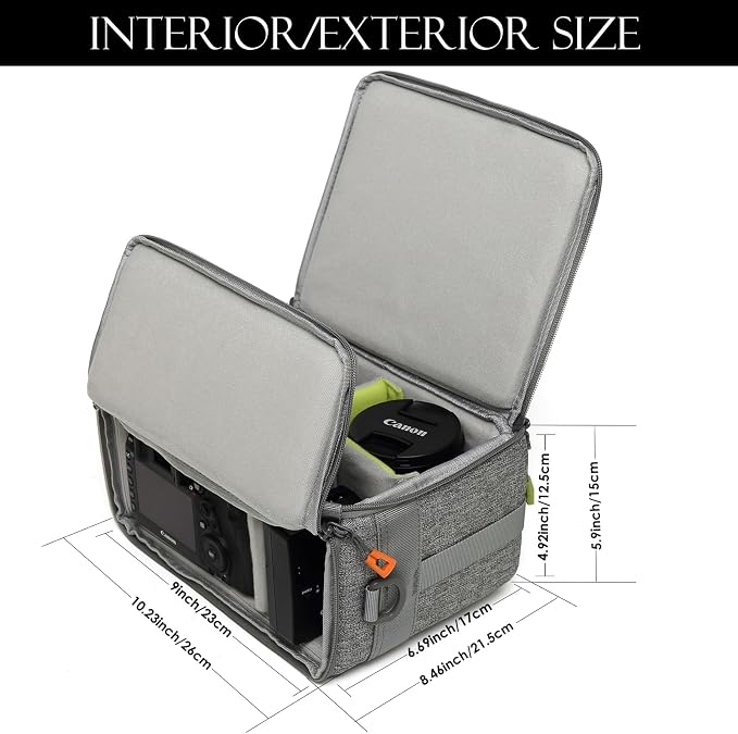 Camera Insert Bag,Shockproof &Pressure-proof Dual Opening Camera Lens Cube Case Bag,Digital DSLR SLR Mirrorless Cameras Accessories Storage Pouch Compatible for Canon,Nikon,Sony,Panasonic（S） - Image 8