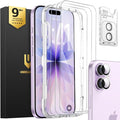 UNBREAKcable iPhone 17 Screen Protector & Camera Lens Protector | Upgraded Dual-Tempered Glass with Military-Grade 9H Hardness, 3-Pack,HD Clarity, Anti-Fingerprint, Case Friendly, Fits 6.3'' by UNBREAKcable