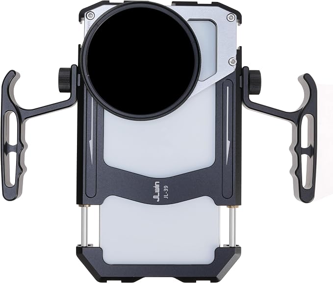 Universal Phone Cage Video Kit Stabilizer W/Handles + 67mm Thread Filter Adapter Rig for iPhone 17 16 15 14 Pro Max Samsung Cell Phone Vlog Live Stream Filmmaking, with Cold Shoe Tripod Mount - Image 7