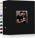 Ejblfe Photo Album 4x6,Linen Cover Slide-in Photo Album Book Can Holds 1000 4x6 Photos with 100 Black Sheets for Family,Wedding,Baby and Holiday Pictures (Black) by EJBLFEPremiumPhotoAlbums