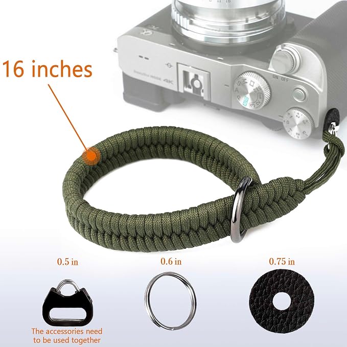 Camera Wrist Strap - DSLR Mirrorless Camera Quick Release Camera Hand Strap | with Safer Connector （Green） - Image 6