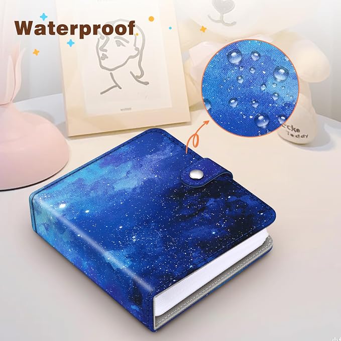 Fintie Small Photo Album Book for 3.5x4.25" Polaroid Films - 52 Pockets | For Polaoird I-Type/600/Sx-70 Films, Fujifilm Instax Wide Pictures Albums Book, Boys & Girls Memory Keepsakes, Starry Sky - Image 7