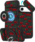 Buleens for iPhone 17 Air Case 6.5 Inch - with Ring Stand & Camera Cover Aesthetic Cute Designed for Women Girls Girly Pretty Kawaii Cherry Phone Case for iPhone 17 Air Compatible with Magsafe by Buleens