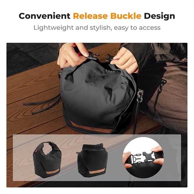 K&F CONCEPT Camera Sling Bag Small Camera Compact Case | Cute Soft Camera Pouch, Handbag, for Urban Street Photography, BS05 - Image 7