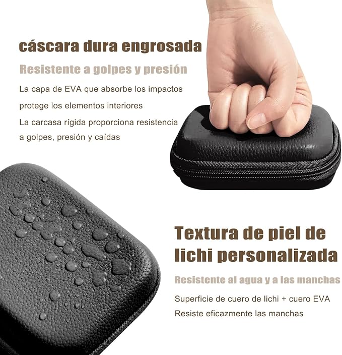 STARGAZ Digital Camera Case,suitable for camera case small such as CAMKORY/KODAK PIXPRO FZ45/FZ55/Canon PowerShot ELPH/HS,etc.Compact digital camera bag, can also store such as SD cards (Black) - Image 4