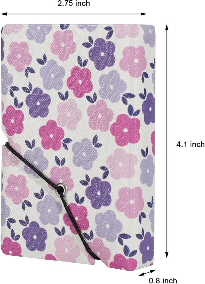 2x3 Instax Mini Photo Album, 28 Pockets. Flat Flowers, 1PK | Portable Wallet Size Album Stores 2x3 inch Instant Photos. Fits Polaroid, Instax Mini, Kodak Mini Prints and Zink. - Image 2