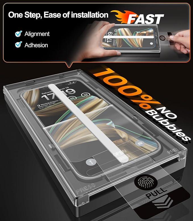 EZ-GLAZ-4 Pack for iPhone 16 Plus / 15 Plus Screen Protector (6.7") | HD Clear,12FT Military Grade Shatterproof, TOP 9H+ Tempered Glass Film with Flawless Fit Box, Scratch Resistant - Image 2