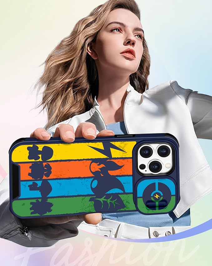 Buleens for iPhone 15 Pro Max Case 6.7 Inch - with Ring Stand & Camera Cover Aesthetic Cute Designed Girls Women Girly Unique Kawaii Cartoon Phone Case for iPhone 15 Pro Max Compatible with Magsafe - Image 6