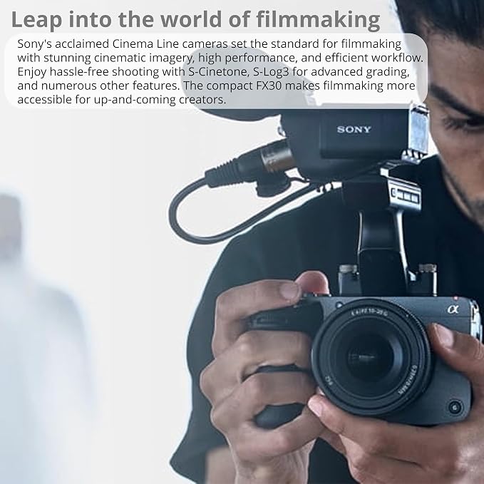 Sony Cinema Line FX30 Super 35 Camera (Body Only) Bundle | Hard Case with 920 Molded Interior Hard Case with Foam Insert, Lid Organizer, (2 items) - Image 5
