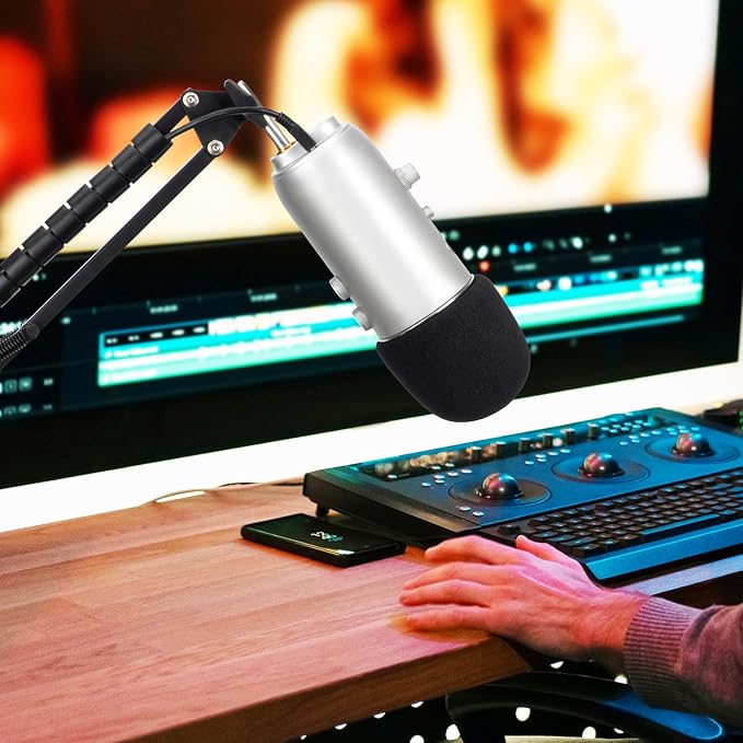 YOUSHARES 2PCS Blue Yeti Pop Filter for Blue Yeti Microphone, Yeti Foam Windscreen with Dead Cat Blue Yeti Mic Cover for Yeti Mic and Blue Yeti Pro USB Microphone - Image 7