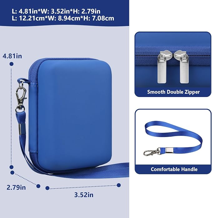Carrying Case for Canon PowerShot SX740 HS, SX730 HS Camera, Blue | SX720 HS, SX620 HS, G7 X Mark III, G7 X Mark II Digital Camera, Storage Holder Travel Bag with Mesh Pocket for Battery Pack - Image 3