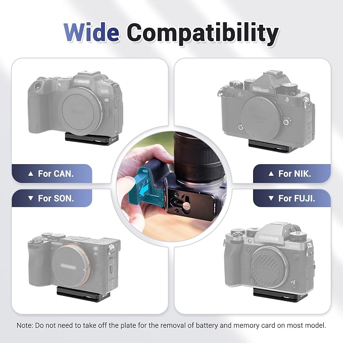Quick Release Plate for AirTag for Canon Sony Nikon Fujifilm & More Camera | Metal,w 1/4"-20 Screw & Arca-Type Design,for AirTag Hidden-in Camera Mount Baseplate,for Canon Sony Nikon Fuji Camera Tripod - Image 3