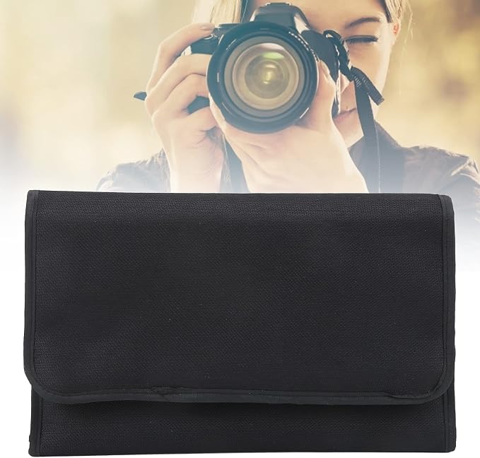 Tbest Lens Filter Case,Small Lens Filter Case,Camera Filter case 10 Pocket Lens case Collapsible Camera Lens Filter Wallet Case 10 Pockets Filter Bag for P Series Filter Pouch - Image 2