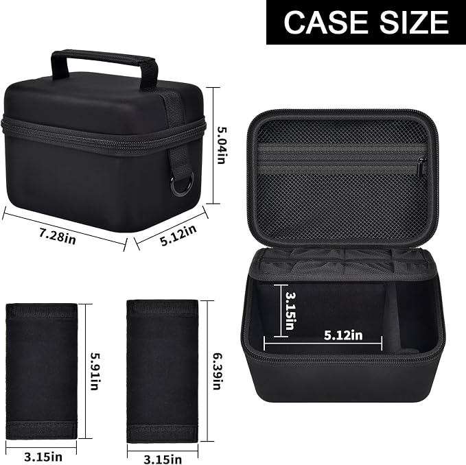 ANKHOH Vlogging Camera Case for Duluvulu/Zostuic/YIGLLO/Gavonde/Canon/Kodak | SD Card & Battery Storage, Accessory Pocket, Travel Carrying Bag, Case Only, For Creators Photography & Travel, Black - Image 5